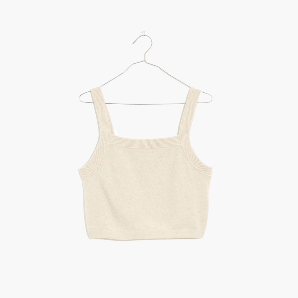 NWT MADEWELL Resourced Cashmere Carlyn Crop Sweater Tank